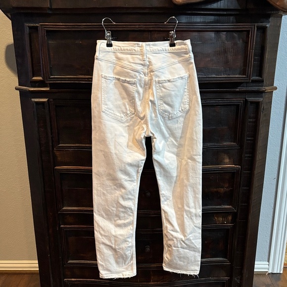 Agolde Riley Long High Rise Straight in Sour Cream size 28 - Picture 3 of 3
